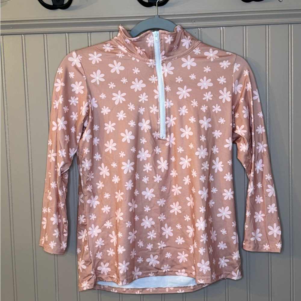 Floral Kids Quarter Zip Pull over